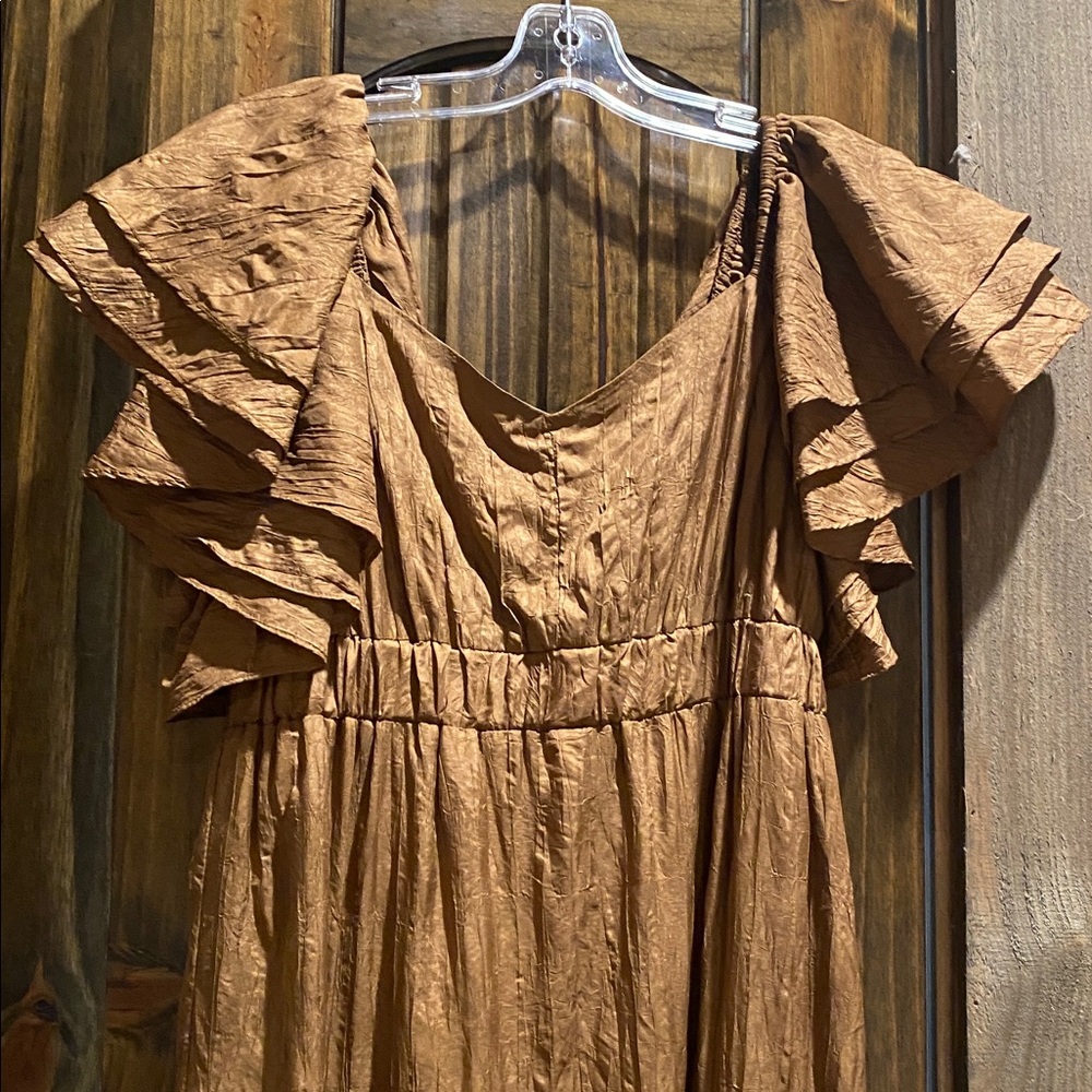 Pinch Brown Tiered Ruffle Dress - Picture 3 of 5